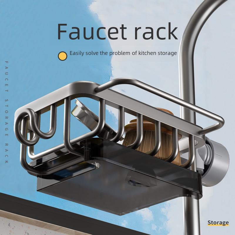 Kitchen Sink Drain Basket and Storage Rack for Dishwashing Essentials