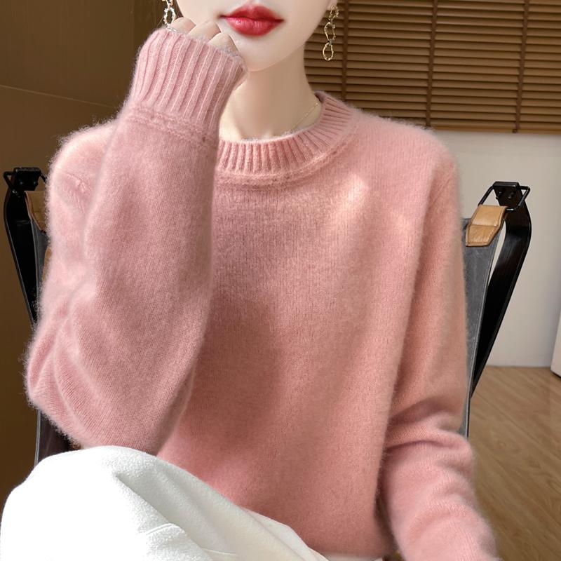 Женский кашемировый свитер Qinghe Cashmere 30% кашемир 70% шерсть Осень и Зима Пуловер Теплый и Модный