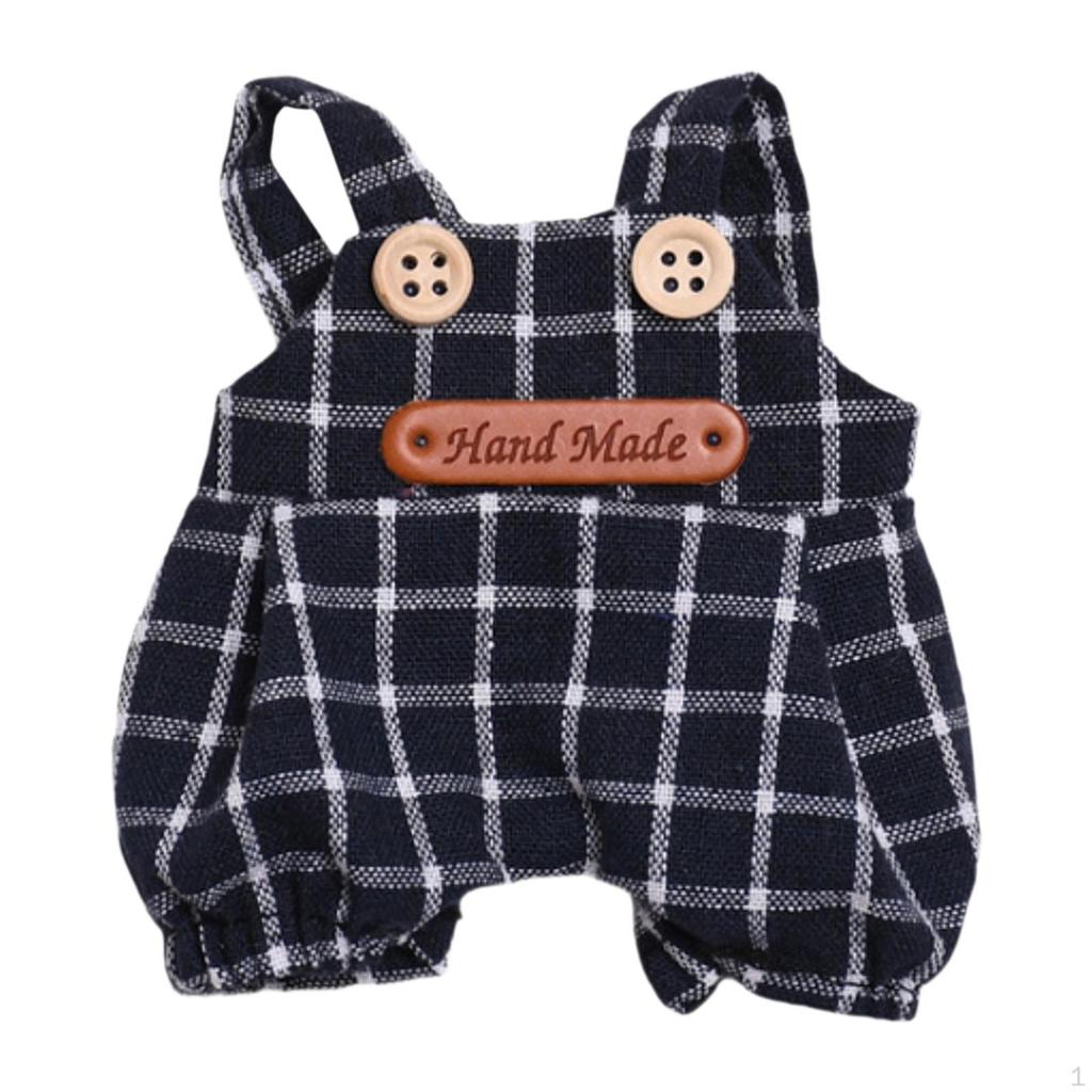 Комбинезон для плюшевой куклы Labubu, реквизит для фотосъемки, подарки на день рождения, штаны для куклы-девочки ростом 17 см, футболка, штаны, шляпа