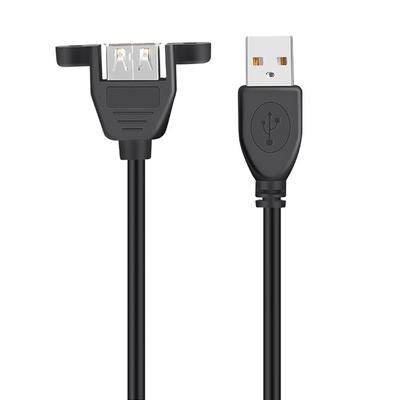 Кабель-удлинитель USB 2.0 для монтажа на панель, длина 100-300 см, разъемы «папа-мама», адаптерный шнур для компьютеров и принтеров