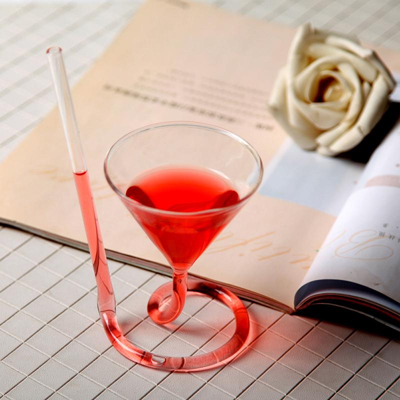 Бокал для коктейля Креативный винт Спиральная соломинка Молекула Бокал для вина Бокал для шампанского Вечеринка Бар Питьевые стаканы Кухонные принадлежности