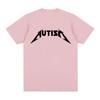 Autism Metal Rock Meme T-shirt Men Women Fashion Hip Hop Short Sleeve Oversized T-shirts Summer Cotton Comfort T Shirt Tops