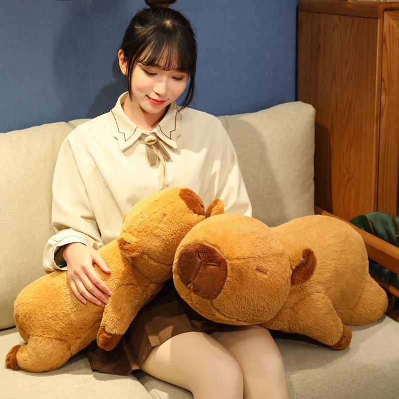 Плюшевая подушка Капибара Подушка Подарок на день рождения Украшение спальни Животные куклы