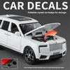 Металлическая модель Rolls-Royce Cullinan 1/32, Изысканное настольное украшение, Лучший коллекционный предмет для энтузиастов моделей автомобилей, Подарок на Хэллоуин
