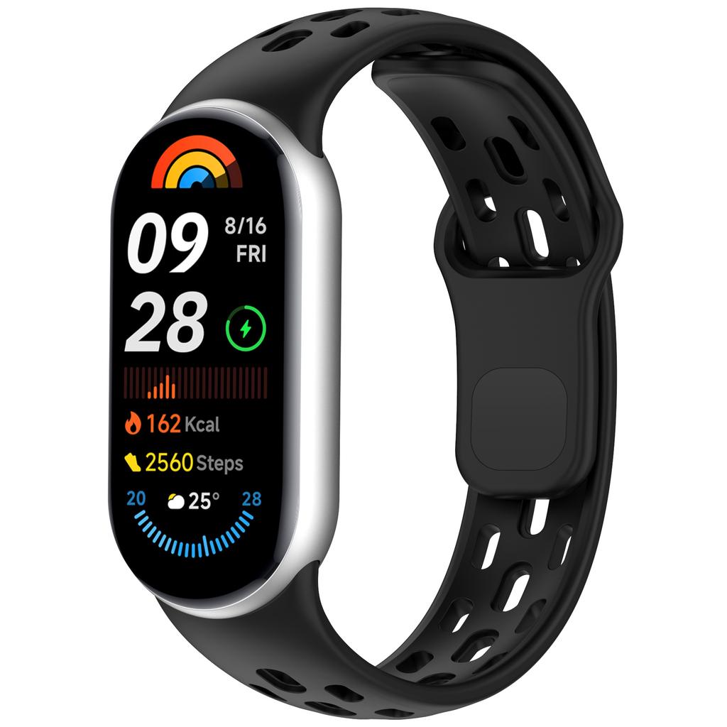 Силиконовый ремешок для Xiaomi Smart Band10 9 8 NFC Спортивный резиновый браслет ремешок для часов pulseira correa Xiaomi Mi Band 10 9 8 NFC Аксессуары