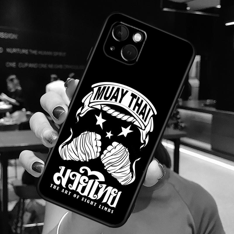 Muay Thai Martial Art Phone Case For iPhone XR X XS Max 11 12 13 14 15 Pro Max 7 8 Plus SE 2020 2022 Back Cover