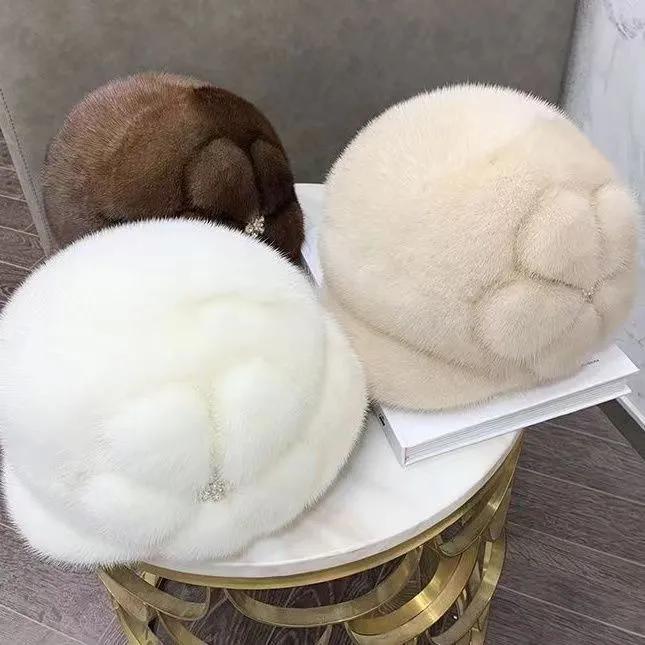 WTEMPO Большой цветок Ретро Элегантный Теплый Утолщенный Мягкий Женский Шляпы Осень Зима Повседневный Универсальный Плюшевые Шапки Однотонный Ветрозащитный Защищающий от холода Шляпы