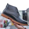 Модные мужские ботинки, зимние теплые мужские ботинки, универсальные мужские кожаные ботинки на шнуровке, деловые ботинки по щиколотку, обувь большого размера fgv5