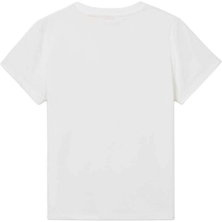 Levis Повседневная Удобная Простая Футболка с Принтом Логотипа Круглый Вырез Короткий Рукав Женские Футболки Белый 002YQ-0000