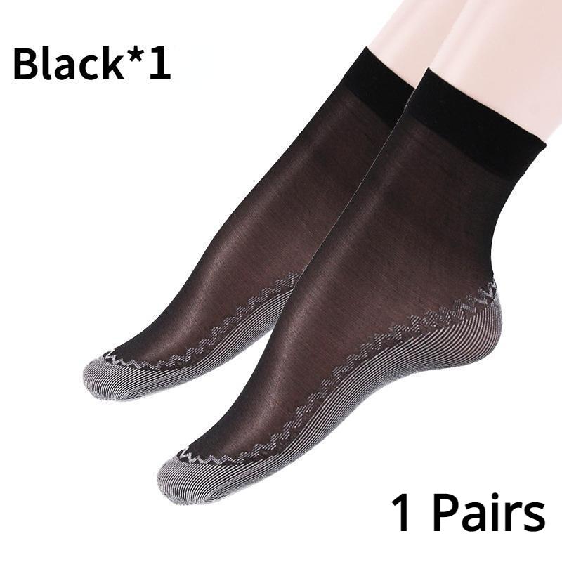 1/5/10 Pairs Women's Ultra-thin Cotton Silk Short Socks Seamless Breathable Socks
