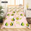 Комплект постельного белья с изображением авокадо для детей Комплект постельного белья Kawaii Милые фрукты Покрывало для одеяла Твин Размер Тропический ботанический мультяшный пододеяльник