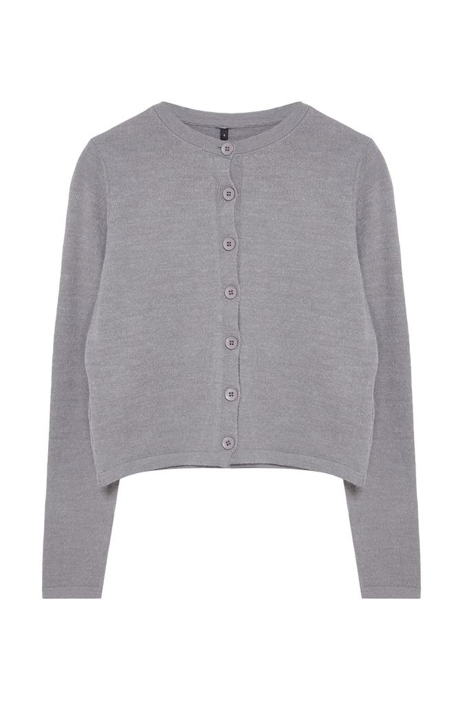 Women's Elegance Style Cardigan Navy Blue Woolen Jacket Look Knitwear Cardigan