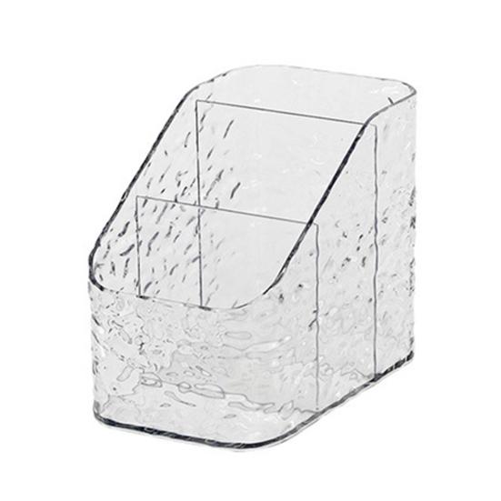 Прозрачный ящик для хранения косметики Косметический органайзер с волнистой текстурой воды Открытый дизайн Легкий доступ Разделенный ящик для хранения для домашнего офиса Спальня Общежитие