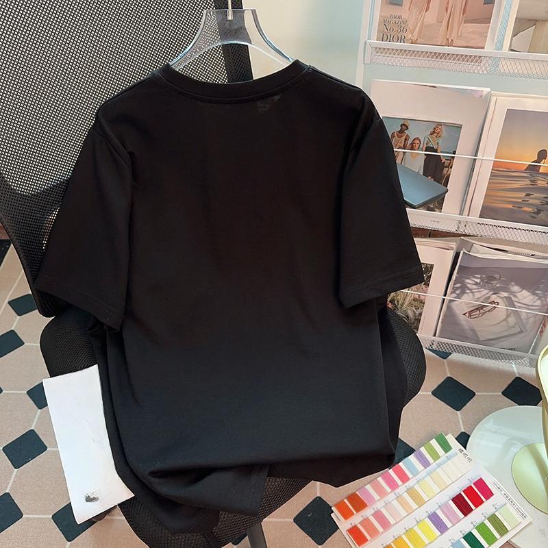 Женская летняя футболка с круглым вырезом и коротким рукавом, свободный топ с короткими рукавами и цветочным принтом большого размера