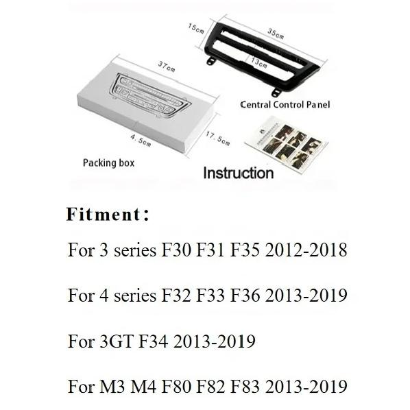 Для BMW 3 серии 4 серии F30 F32 F32 F33 F34 F36 2 цвета Панель кондиционера центральной консоли Подсветка салона Отделка радио Панель приборов со светодиодной подсветкой