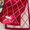 Wool 100ool Double-sided Scarf Rhombus Plaid Scarf Winter Warm Couple