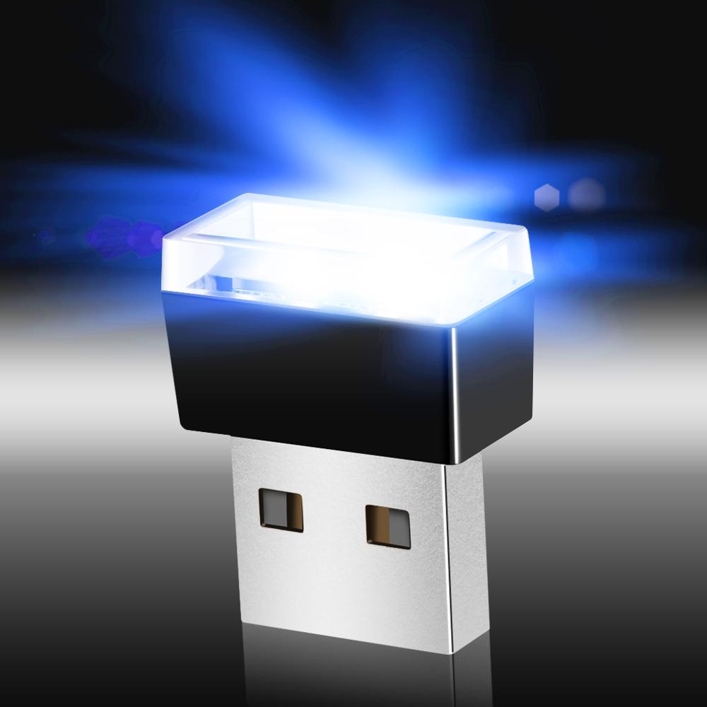 1 шт. автомобильный мини-USB светодиодный атмосферный светильник для салона автомобиля неоновая декоративная лампа аварийное освещение универсальный ПК портативный Plug and Play