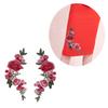 1 Pair Flower Fabric Applique Sewing Embroidery Patches Flower Embroidered Patches for Clothes Jeans Jackets Decoration