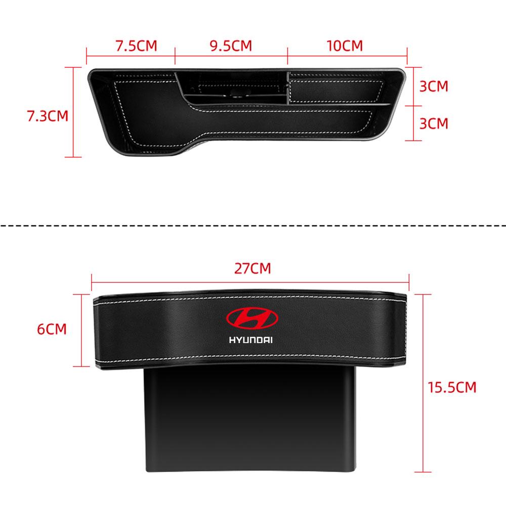Car Seat Crevice Storage Organizing Boxs Auto Decoration Accessories For Hyundai Tucson KONA GDI Creta Veloster Accent N Line KK6