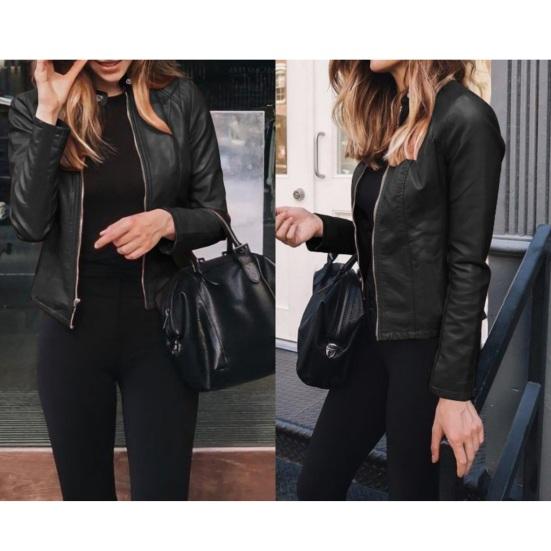 Женская летная куртка, короткая тонкая куртка с воротником-стойкой на молнии, верхняя одежда, офисное женское повседневное пальто для улицы, повседневного отдыха