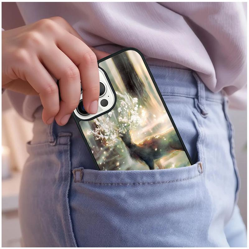 Мягкий чехол для телефона с оленем для iPhone 17 Air 15 16e 14 13 Pro Max Coque 12 11 Pro Max PLUS