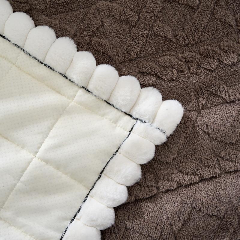 Премиальная цельная подушка для дивана Осенне-зимняя плюшевая подушка для сиденья Не теряет ворс, Тканевое полотенце-чехол для дивана Зимний новый чехол