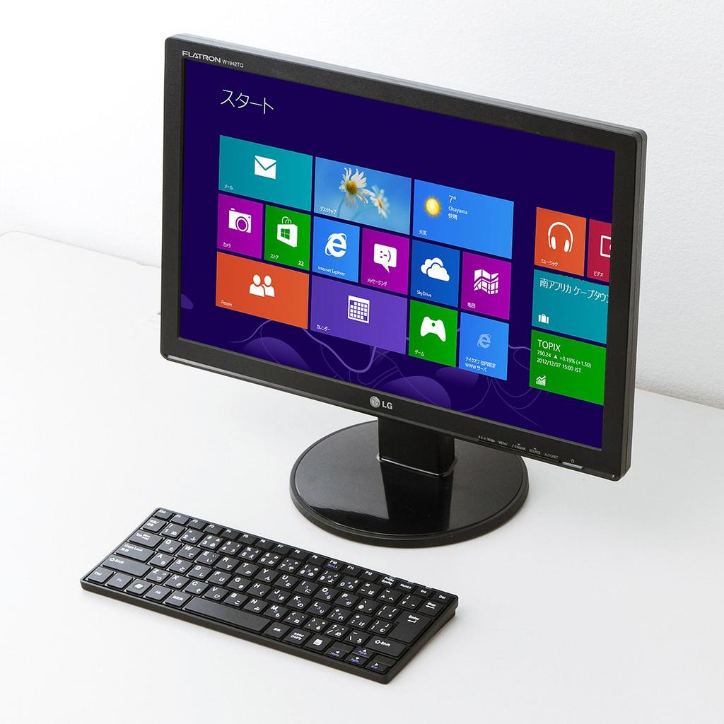 SANWA SUPPLY Wireless Slim Keyboard, Black, SKB-WL23BK