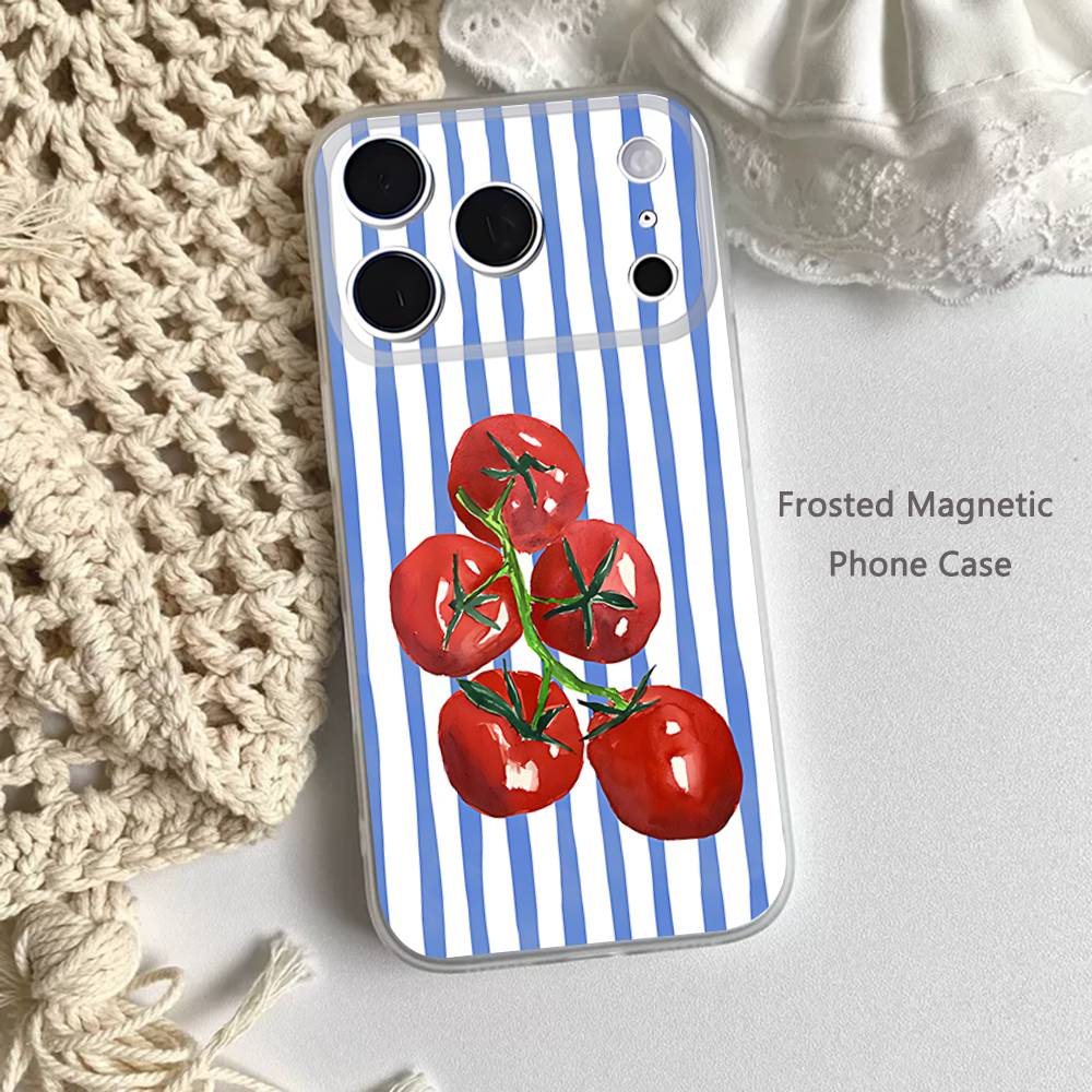 Чехол Korean Tomatoes для iPhone 11, 12, 13, 14, 15, 17, 16, Pro, Plus, E, Max, Air, Mini, прозрачный, магнитный, матовый
