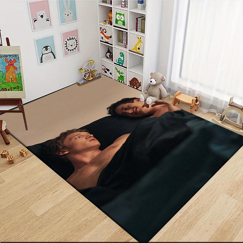 Two Men Bed Carpet Rug Soft Washable Anti Slip Home Living Room Sofa Mats Personalized Christmas Rug