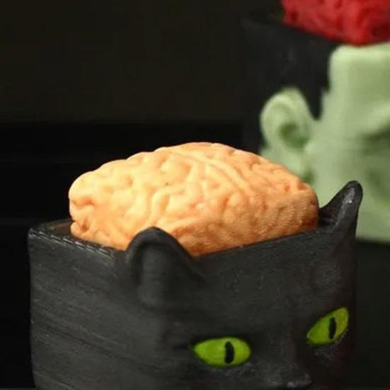 1/5 шт. Хэллоуин Кубическая голова Фигурка Жуткий Мини Череп Тыква Зомби Черный Кот Голова Смола Статуэтка Игрушка Украшение для дома офиса рабочего стола