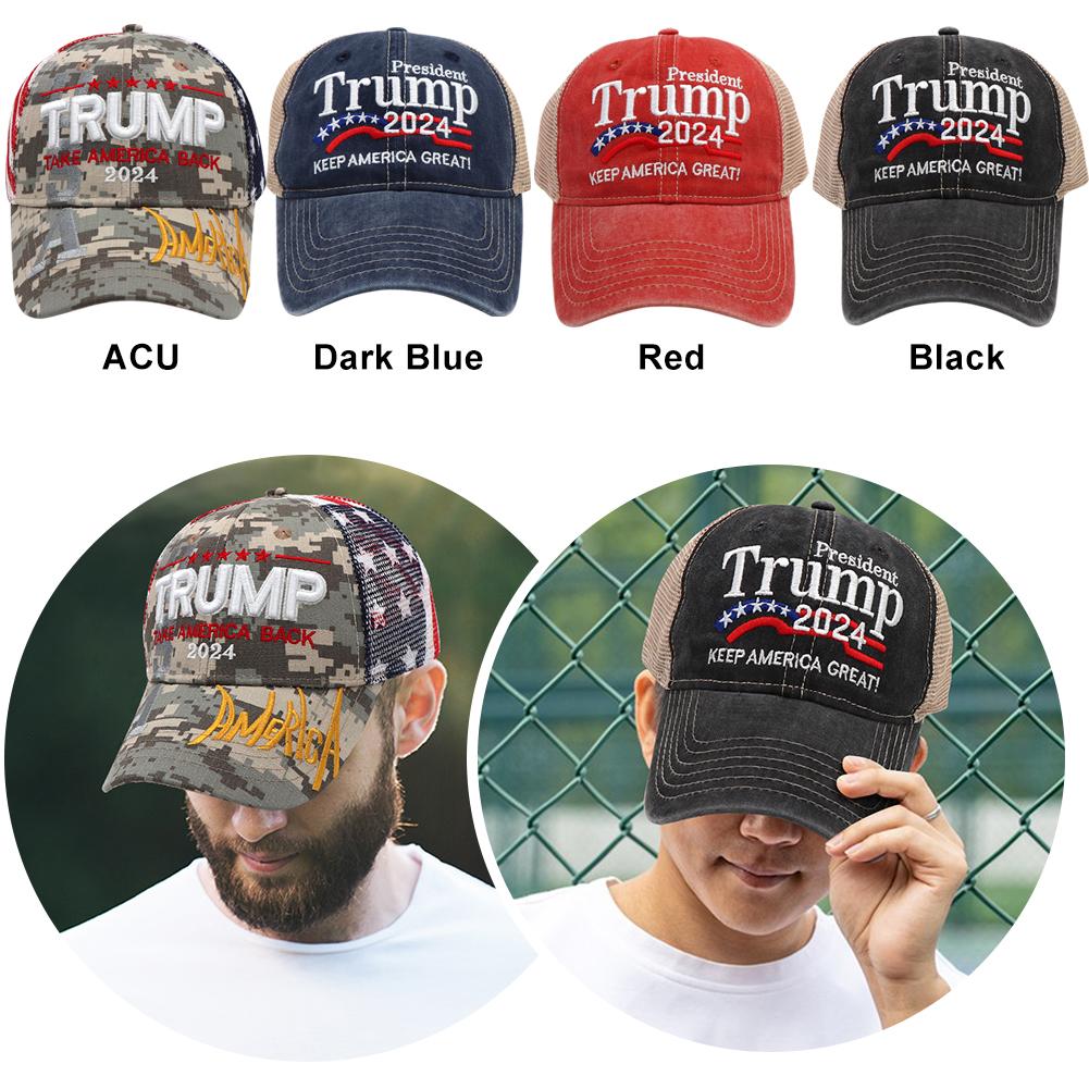 Кепки для гольфа Trump 2024 года, кепки Keep America Great Mesh Trucker, модные спортивные кепки с 3D-вышивкой, регулируемые для мужчин и женщин