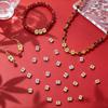 1set 100pcs 2 colors  style Zinc Alloy Beads Mahjong Antique Silver & Antique Golden 8x6x4mm Hole: 1.8mm 50pcs/color