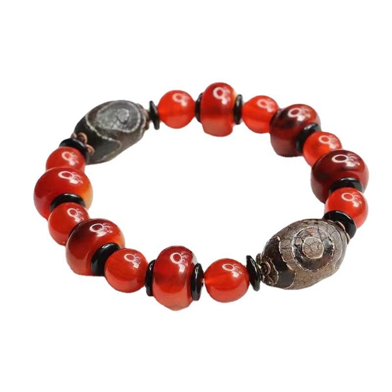 2026 Sanyan Tibet Beads Bracelet Red Agate Chalcedony Jewelry Factory Live Delivery S1122580