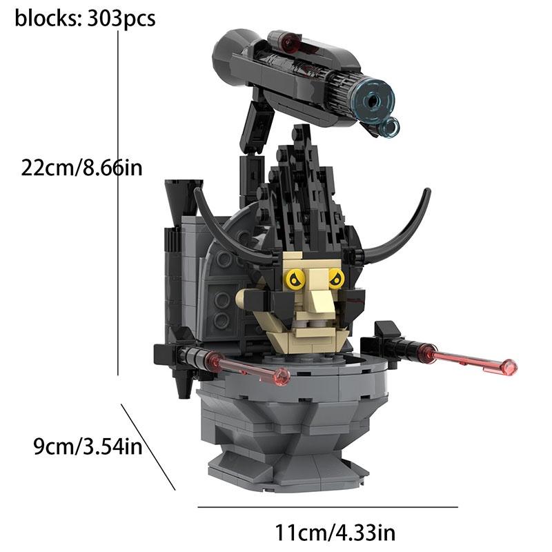 Exciting Skibidi Toilet Vs. Surveillance Man Titan Tv Figure Abs Plastic Building Blocks