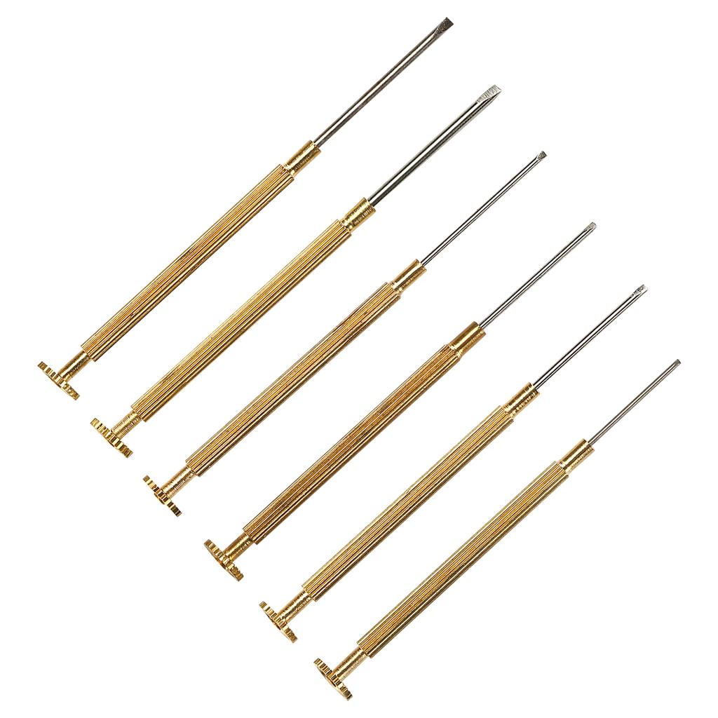 6pcs Slot Watch Screwdrivers Set Copper Watch Glasses Computer Repairing Screwdrivers