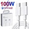 100 Вт PD USB C на Type C кабель для iPhone 15 Plus 15 Pro Max Samsung Moto Honor Realme Xiaomi двойной кабель для быстрой зарядки Type-C