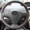 Car Accessories Steering Wheel Cover Leather Trim For Toyota RAV4 2006 2007 2008 2009 2010 2011 2012 Yaris 2007 - 2011 Vios