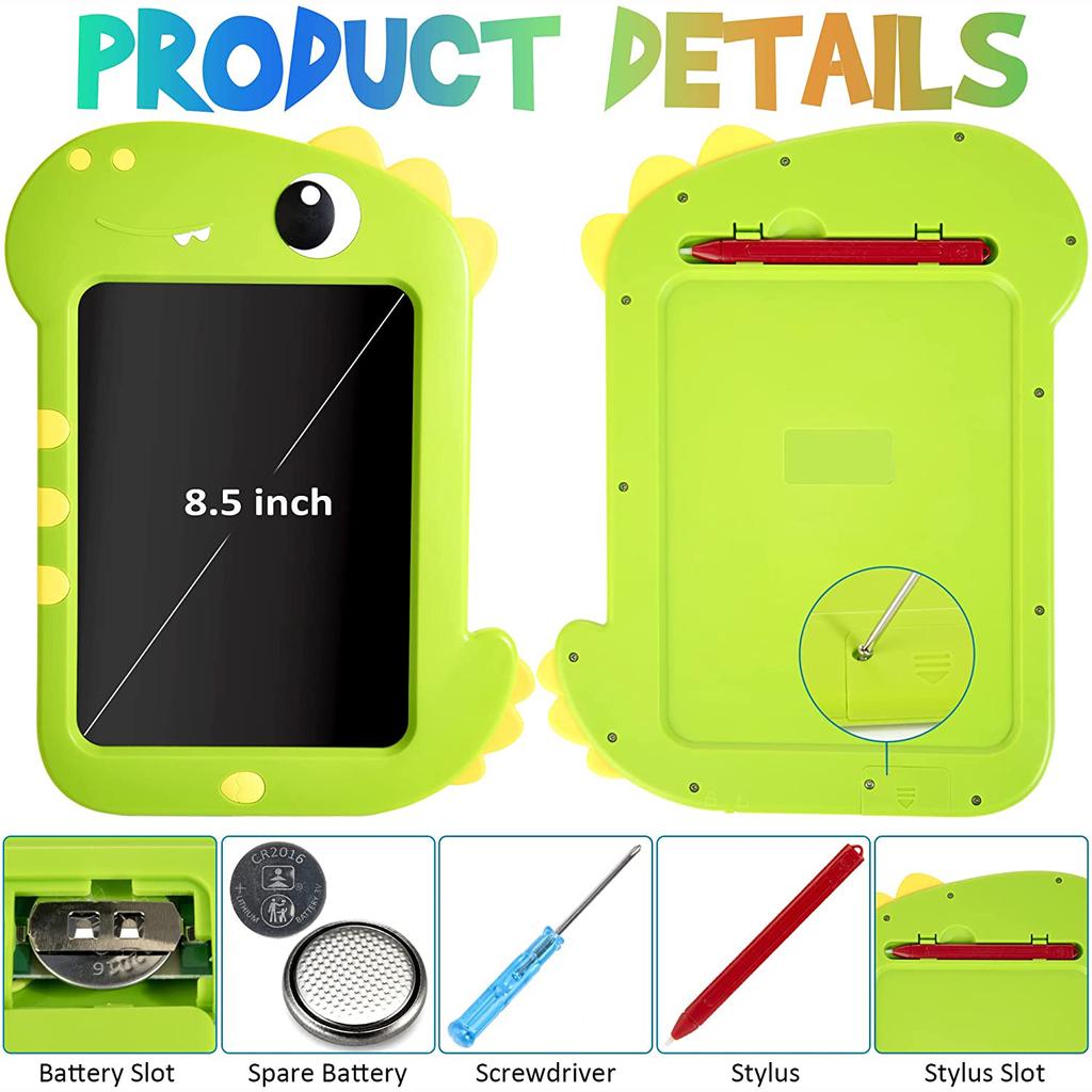 LCD Writing Tablet Kids Toys,8.5inch Doodle Scribbler Board Electronic Drawing Tablets Learning Educational Dinosaur Toys Birthday Gifts for Kids