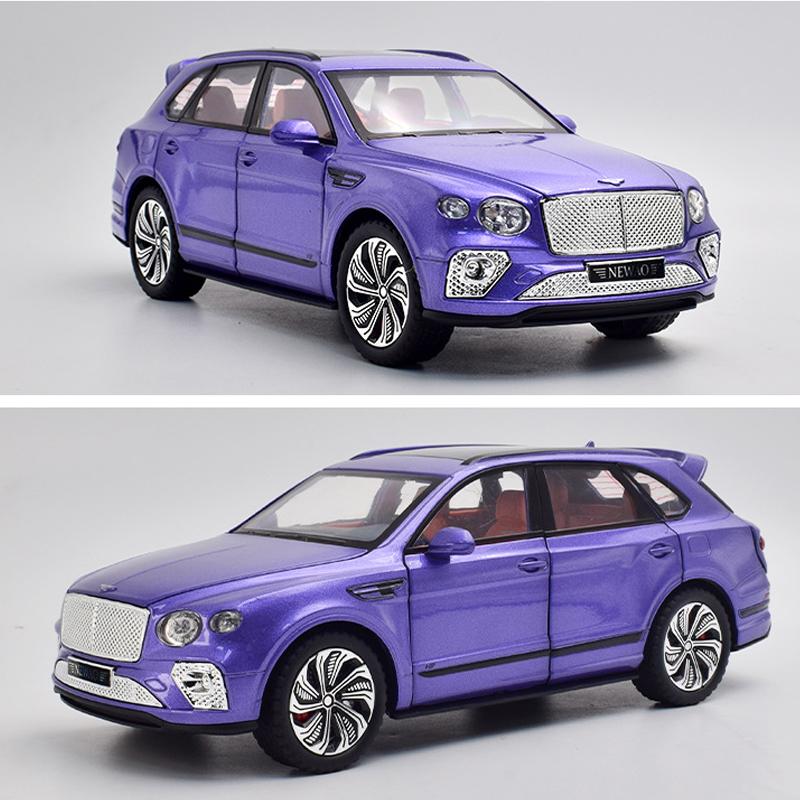 1/24 масштаб Bentley Bentayga, литая под давлением модель автомобиля, игрушечный автомобиль с откатным механизмом, звуком и светом для детей, коллекция подарков для мальчиков и девочек