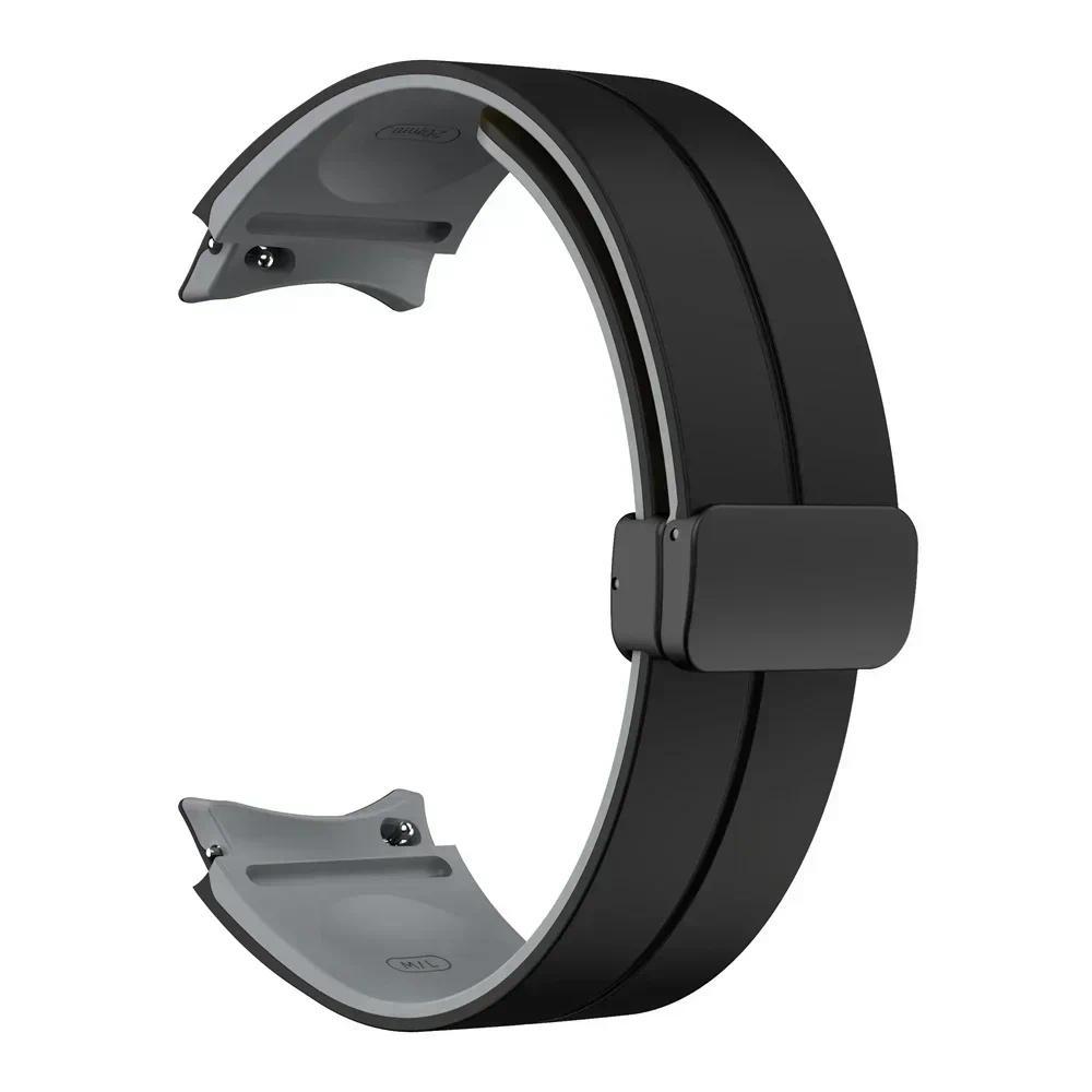Спортивный силиконовый ремешок для Samsung Galaxy Watch 7 6 4 5 40 мм 44 мм / 5 Pro Браслет 6 4 Classic 47/46/43 мм Магнитная застежка Ремешок для часов