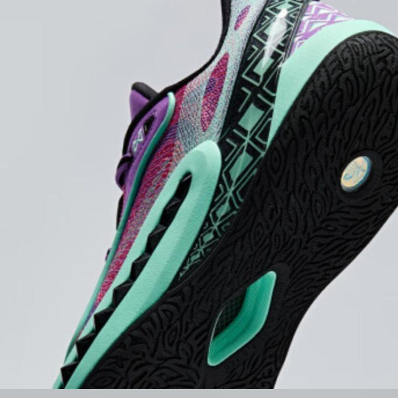 Anta Crazy Tide 6 модные универсальные амортизирующие износостойкие нескользящие низкие баскетбольные кроссовки мужские фиолетовые розовые зеленые 112431111-5