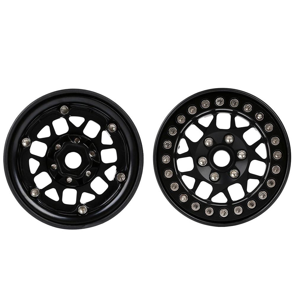 Aluminum Alloy Wheel Beadlock 2.2in Wheel s Hub 4pcs Replacement for 4 SCX10 90046 03007 Gen8 1Celsius10 Remote Control Car