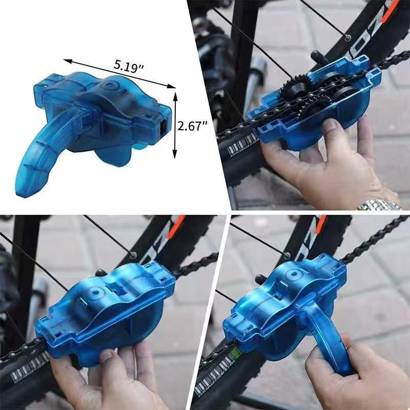 Thickened Bicycle Chain Cleaner Scrubber Brushes Mountain Bike Wash Tool Set Cycling Cleaning Kit Accessories