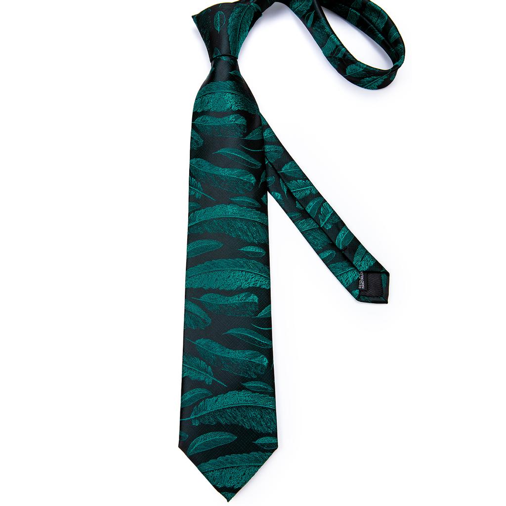Dibangu Новинка, галстуки для мужчин, зеленый галстук с брошью, шелковый галстук, носовой платок, запонки, винтажные