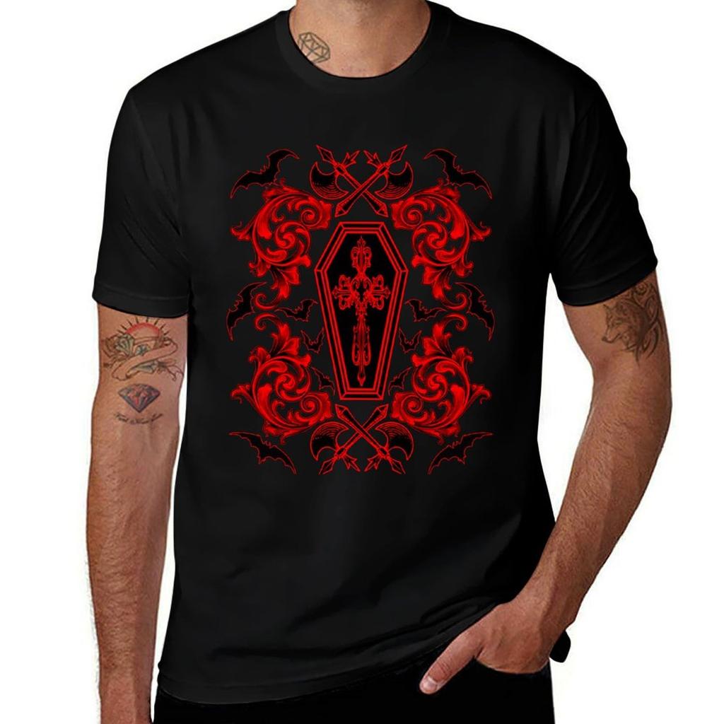 Gothic Vampire T-Shirt Athletic Fit Sports Short Sleeve Top