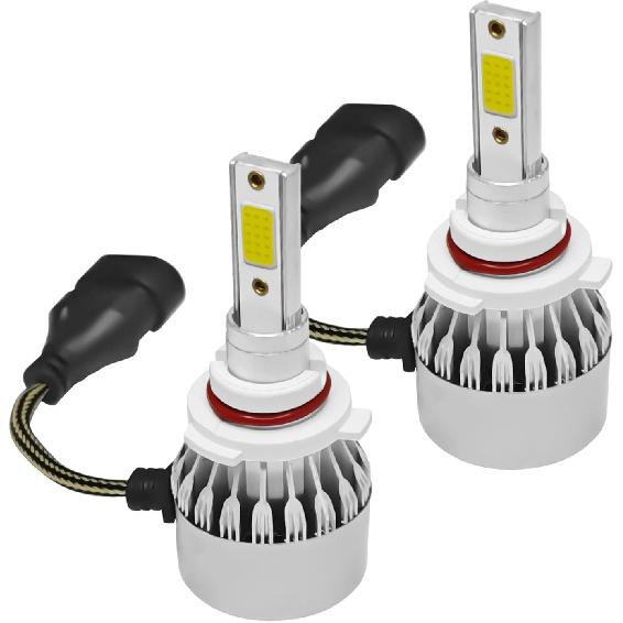 2 PCS 9005/HB3 Car LED Light Replacement, 3800LM 6000K Super Bright Waterproof C6 Fog Lighting Bulb, Plug & Play Led Headlights High And Low Beam Car