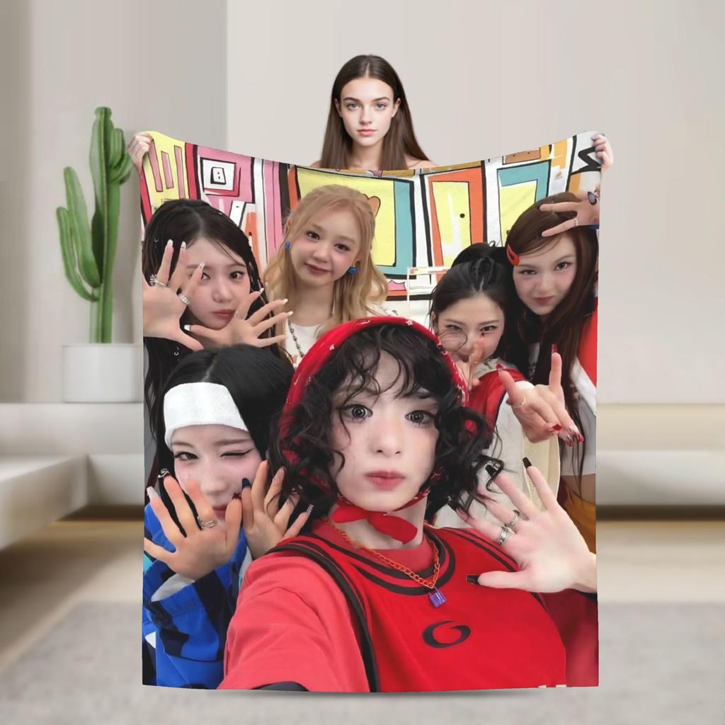 Kpop Babymonsters Group Blankets Flannel Textile Decor Breathable Lightweight Throw Blankets for Home Office Bedspread