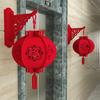 Wall Mount Red Lanterns Chinese New Year DIY Hanging Lantern Good Fortune Festive Lanterns for Spring Festival Party Home Decor