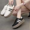 2024 Новые женские повседневные кроссовки, модные туфли на шнуровке на платформе из вулканизированной стали для женщин, прочные туфли на плоской подошве, женские кроссовки для бега
