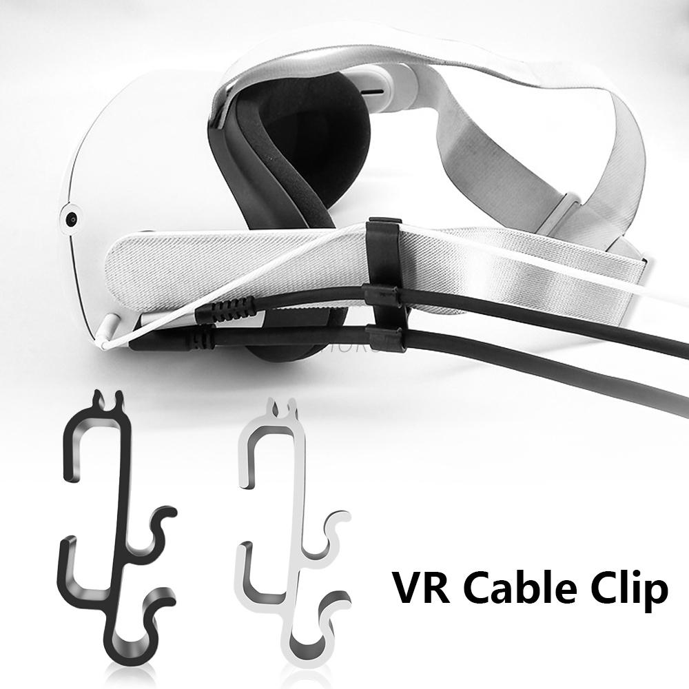 VR Cable Clamp Buckle Data Cable Fixer Clip for Oculus Quest 2 /Pico Neo 3 Link Standard VR Headset Strap Accessories